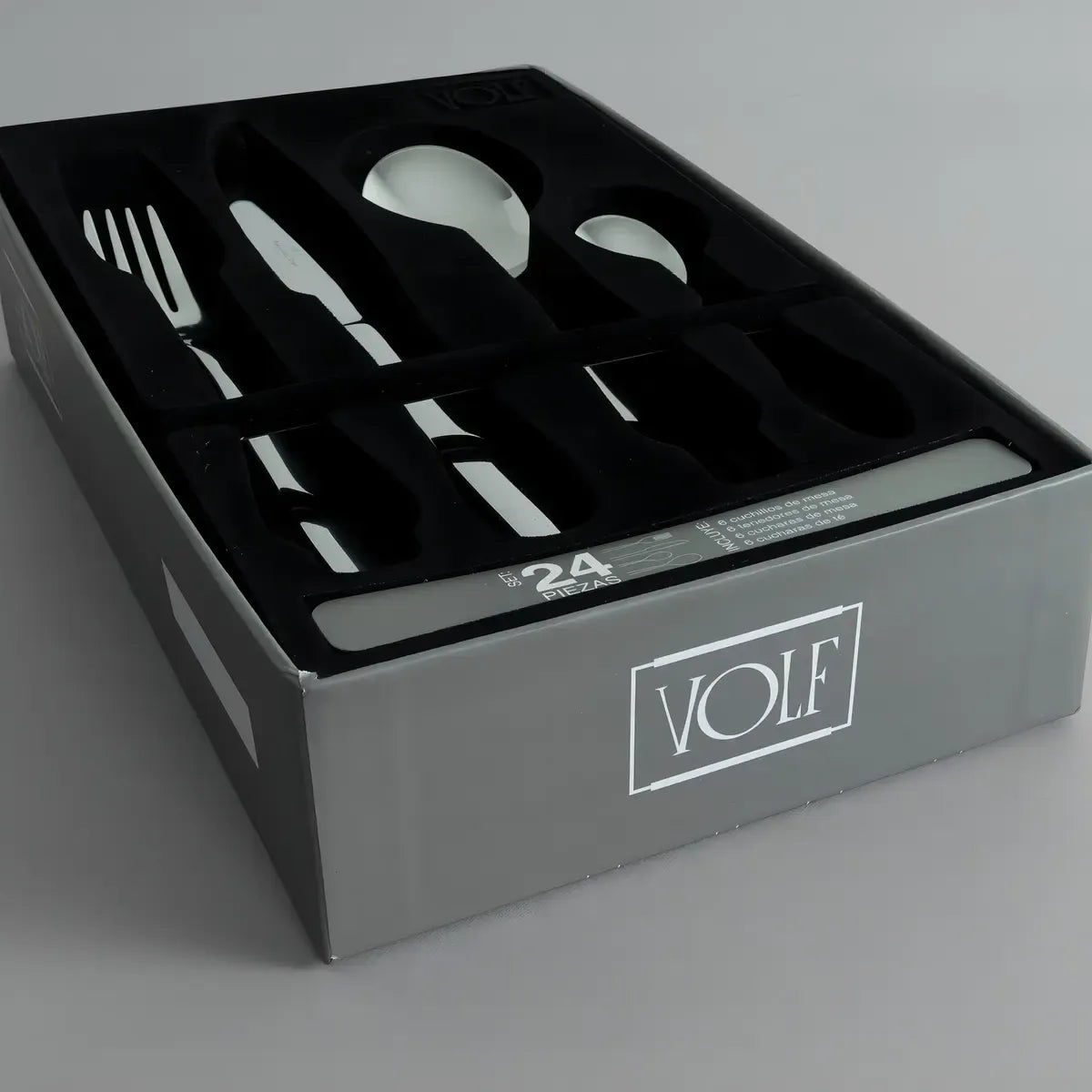 Set De Cubiertos Vento Volf - Box 24 Piezas Color Único