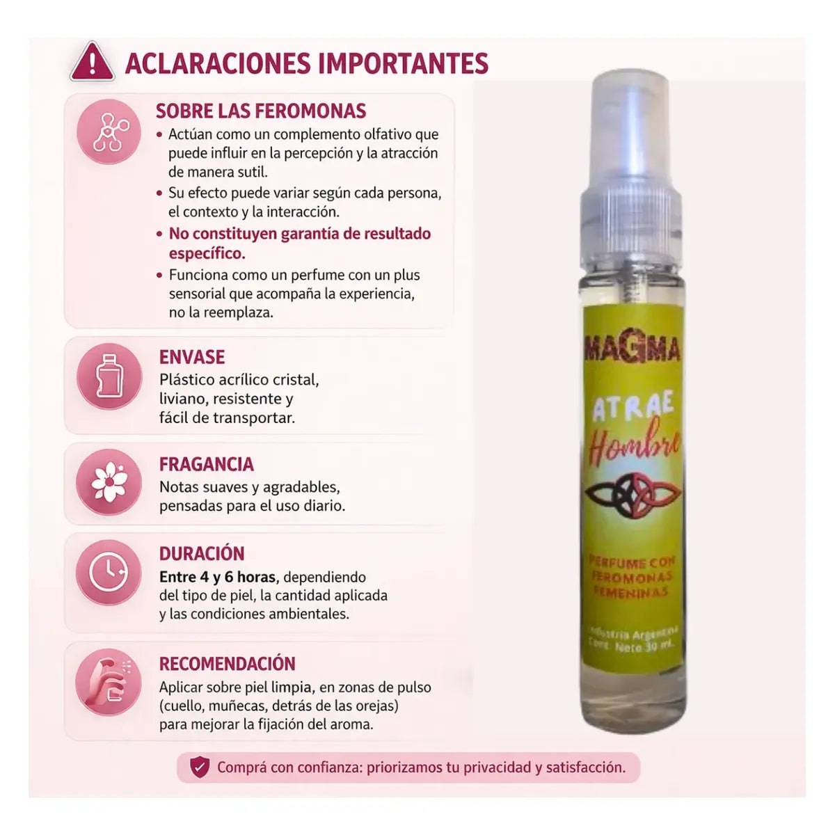 Perfume Afrodisíaco Feromonas Sexual Atrae Hombre Sexshop