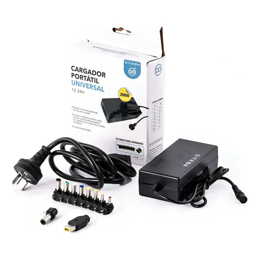 Cargador Universal Ditron SK-PA303 Notebook 120W 9 Puntas USB Multivoltaje