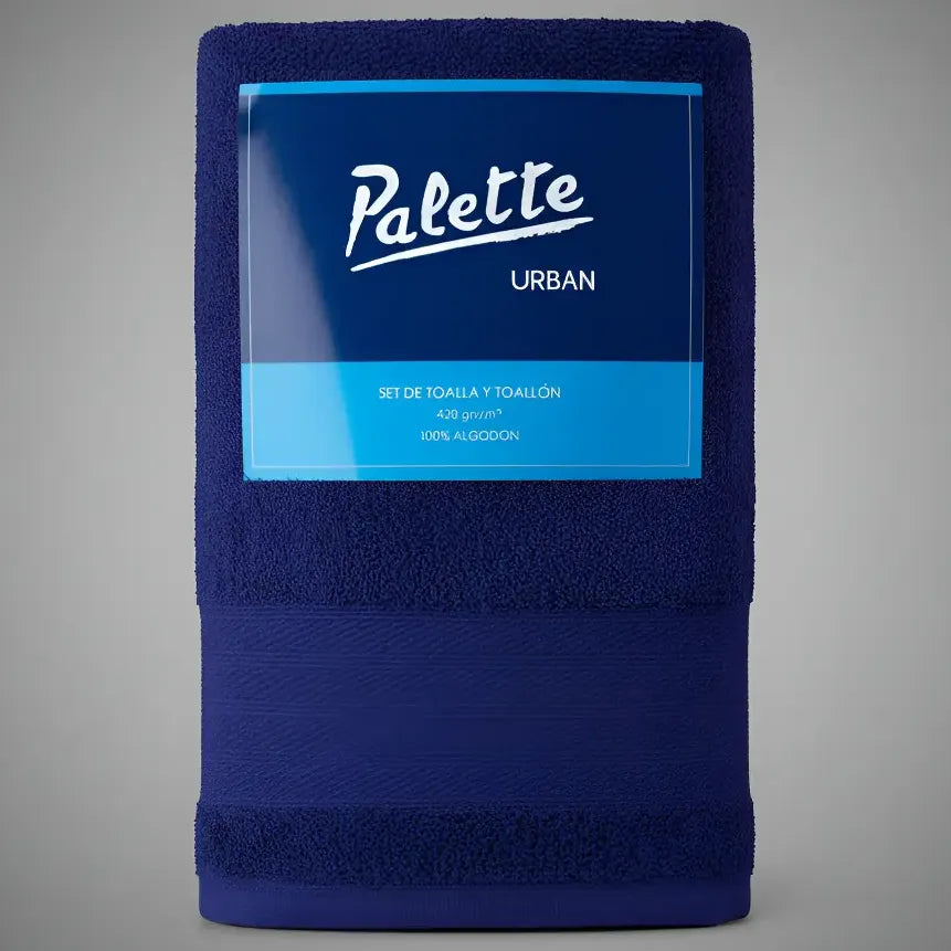 Juego Toalla Y Toallon Palette Urban 420 Gr 100% Algodon