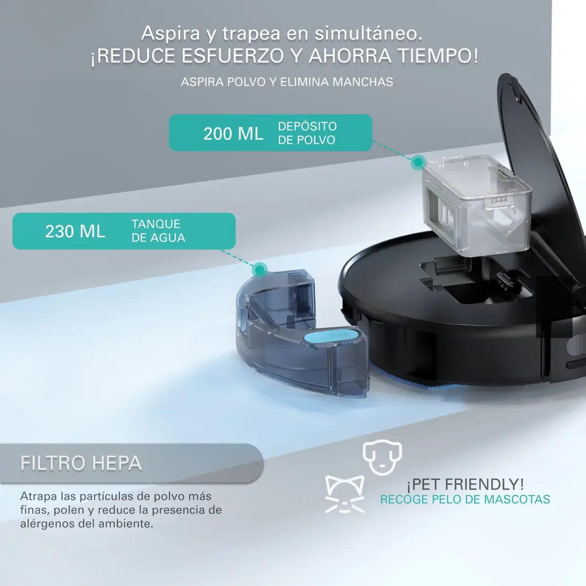 Aspiradora Robot Sansei Rvcs23pi 5 modos de limpieza Sensor Antichoque