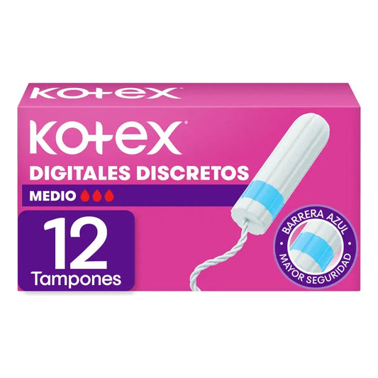 Tampones Kotex Digital Flujo Moderado X 12und