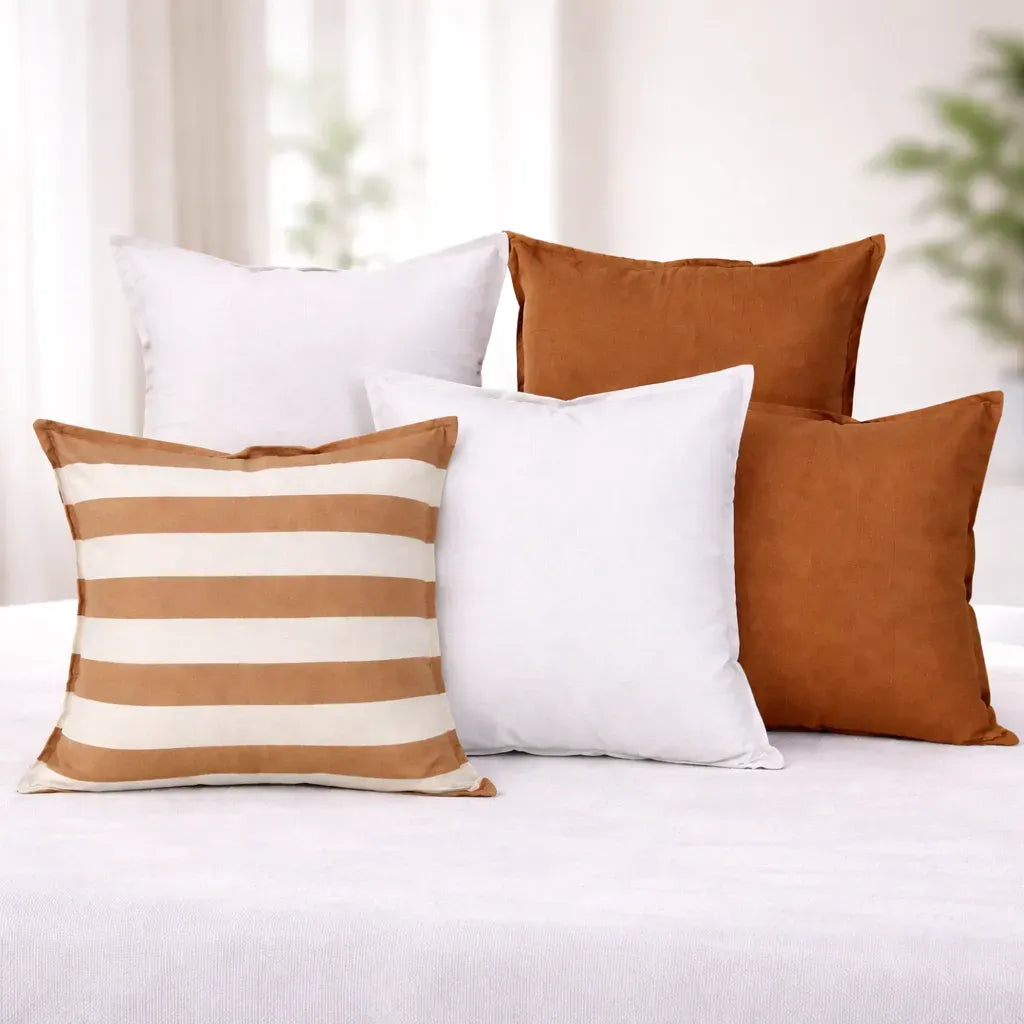 Almohadones Decorativos Tusor Set De 5 Varias Combinaciones