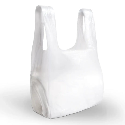 Bolsa Camiseta 20x30 Blanca Reforzada Pack X 100 Unidades Resistente Alta Densidad Polinea