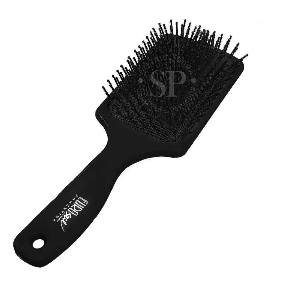 Eurostil Cepillo Raqueta Neumático Negro Peinado Pelo 50156