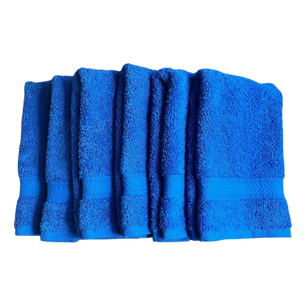 Pack X6 Toalla Mano 100% Algodón Franco Valente 400g 30x45cm