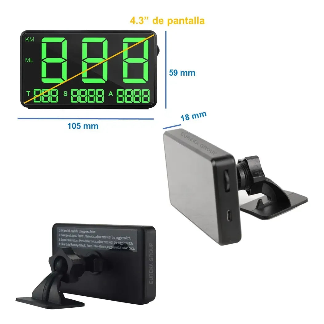 Velocimetro Auto Antiguo Digital Gps Reloj Autometer Tablero