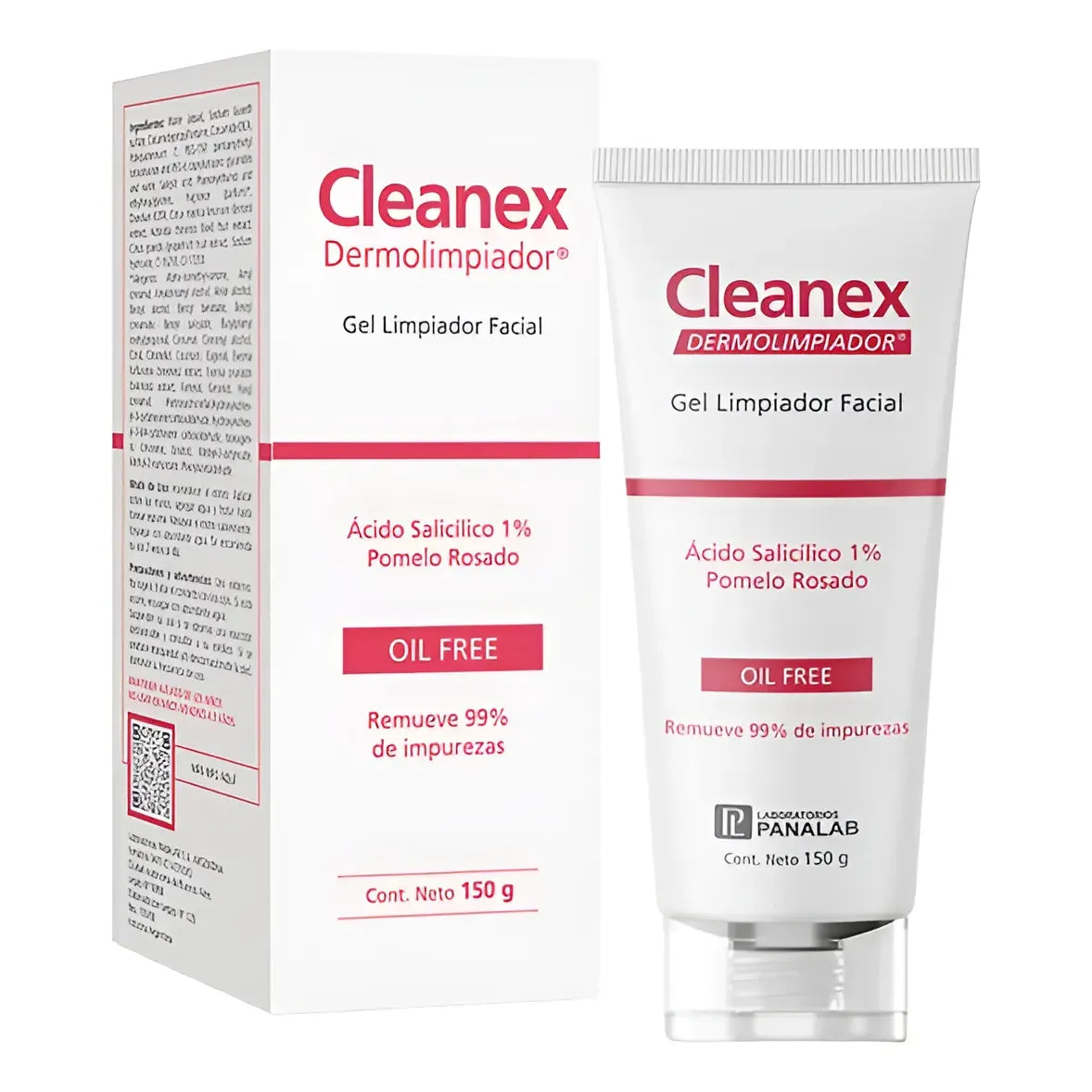 Gel Cleanex Dermolimpiador Facial Piel Grasa Y Sensible 150 Gr