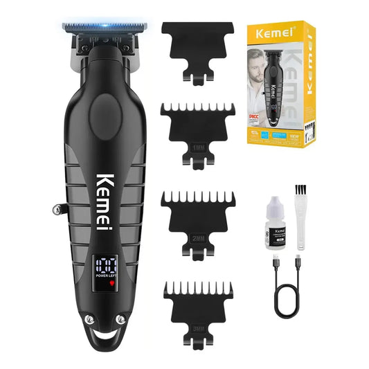 Cortadora de Pelo Inalámbrica Kemei KM 2293 Acero Inoxidable Negro