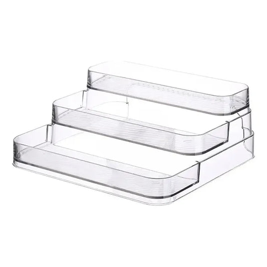 Organizador De Alacena 3 Niveles Acrílico Baño Maquillaje Color Transparente