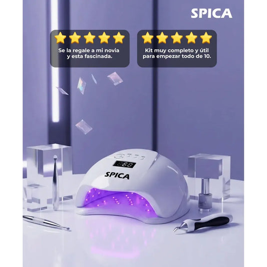 Cabina Led De Uñas 54w Spica Luz Uv Secador Manos Pies Color Blanco