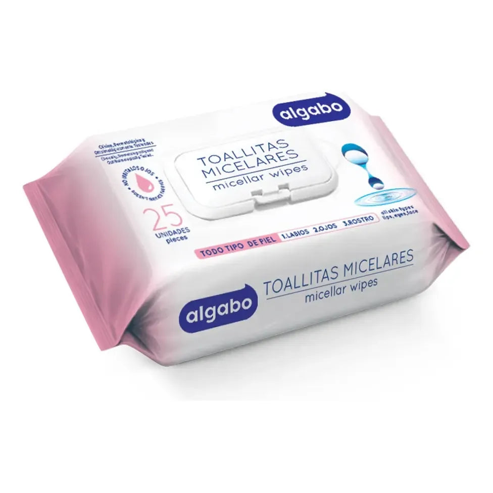 Toallitas Húmedas Agua Micelar 25u Algabo