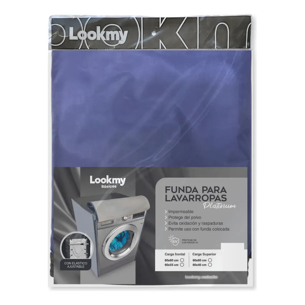 Funda Para Lavarropas Impermeable 60x60 Cm Gris | Cubre Lavarropas Exterior Lookmy | Funda Lavarropas Frontal Con Ajuste |