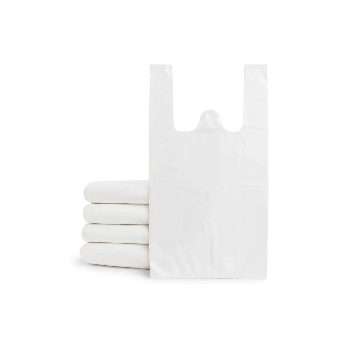 Bolsa Camiseta 20x30 Blanca Reforzada Pack X 100 Unidades Resistente Alta Densidad Polinea