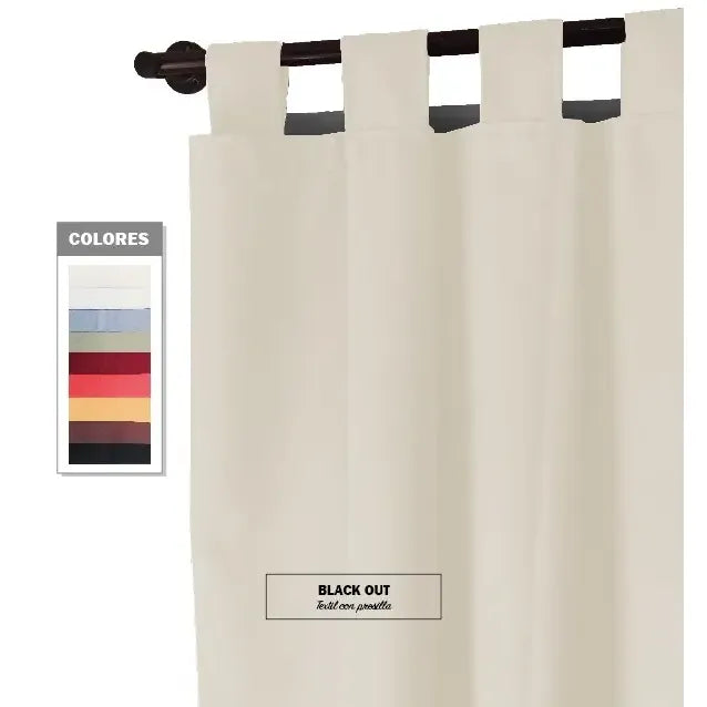 Cortina Blackout Textil C/ Presilla 1,50alt X 1,35anch