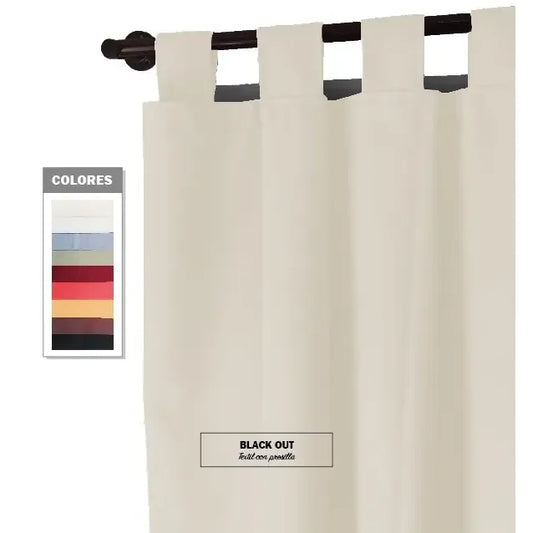 Cortina Blackout Textil C/ Presilla 1,50alt X 1,35anch