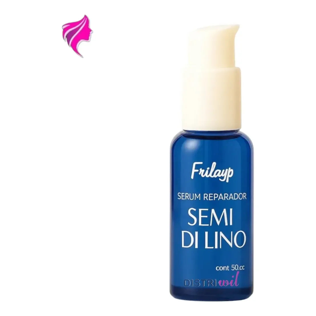 Serum Reparador Semi Di Lino Frilayp X50cc Repara Puntas Reconstruye Fibra Capilar Hidrata Suaviza Nutre Humecta - Ideal Uso Profesional Salon Belleza Peluqueria