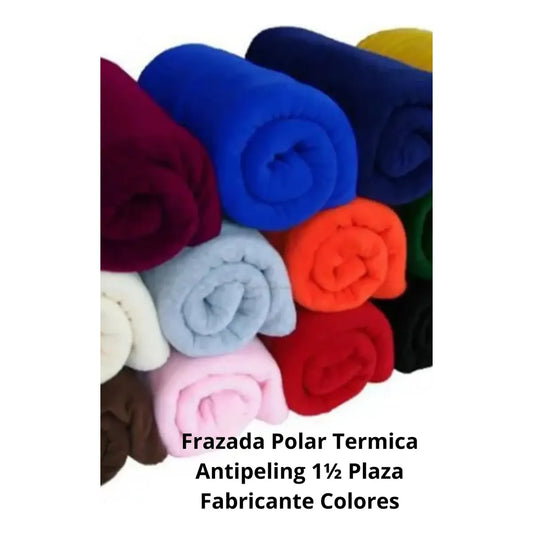 Frazada Polar Termica Antipeling 1½ Plaza Fabricante Colores