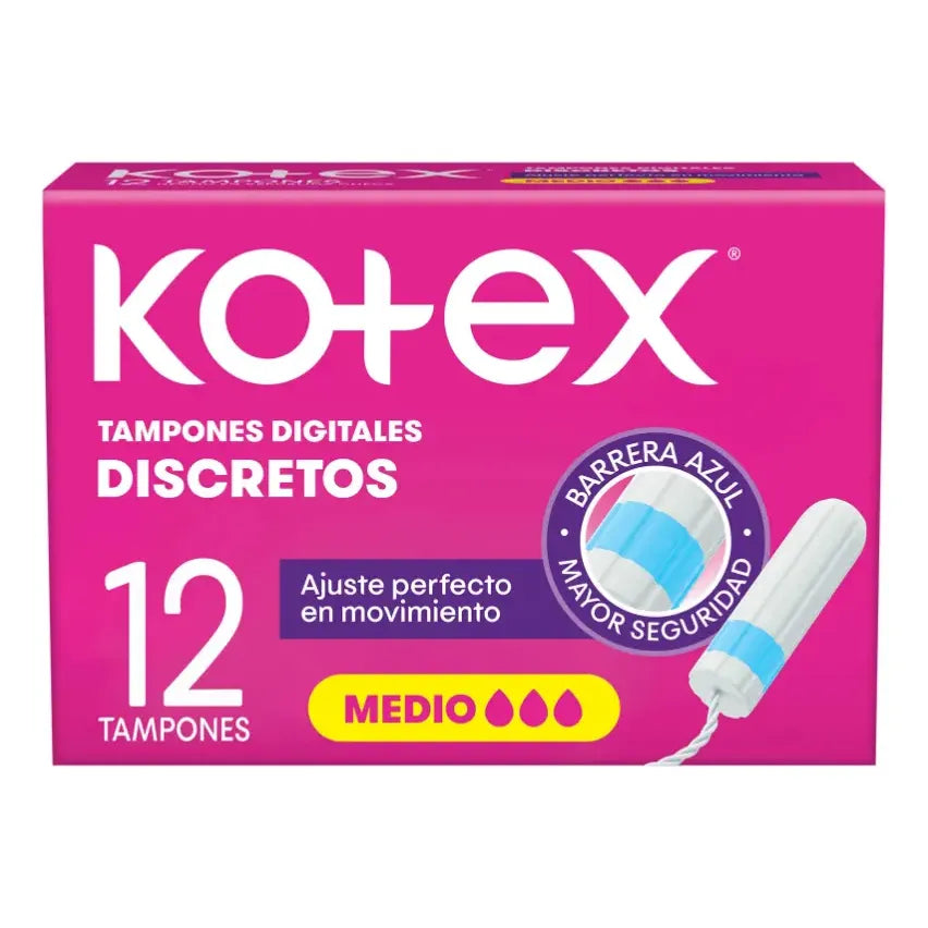 Tampones Kotex Digital Flujo Moderado X 12und