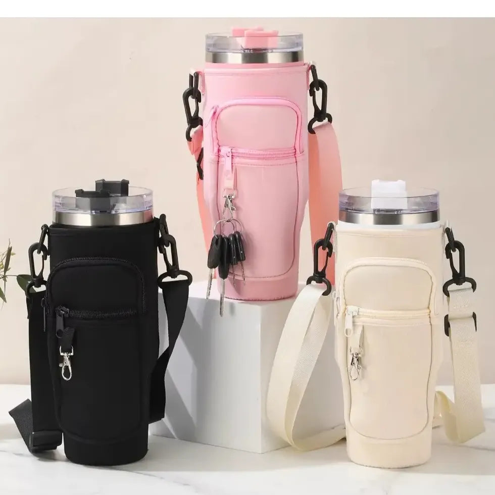 Funda Bolso Vaso Stanley Con Correa Neoprene + Tapas