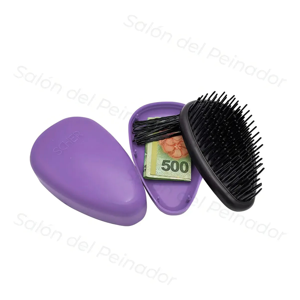 Cepillo Desenredante Anti Frizz Viaje Pocket Violeta Scher