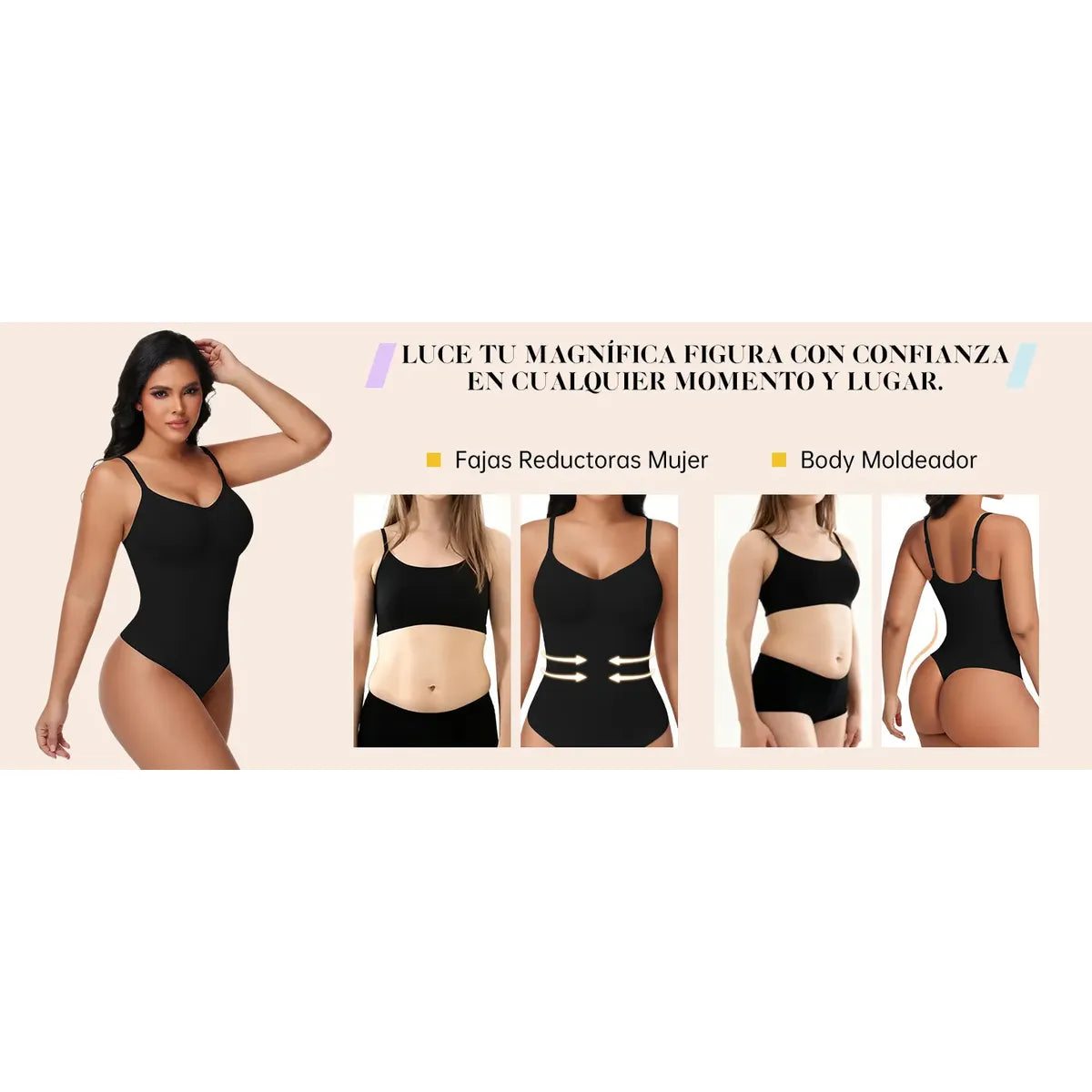 Body Faja Reductora Modeladora Mujer Colaless C/ Push Up