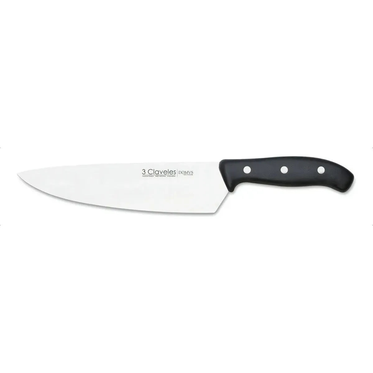 Cuchillo 3 Claveles Cocinero 20 Cm Domus Acero Inoxidable Color Negro