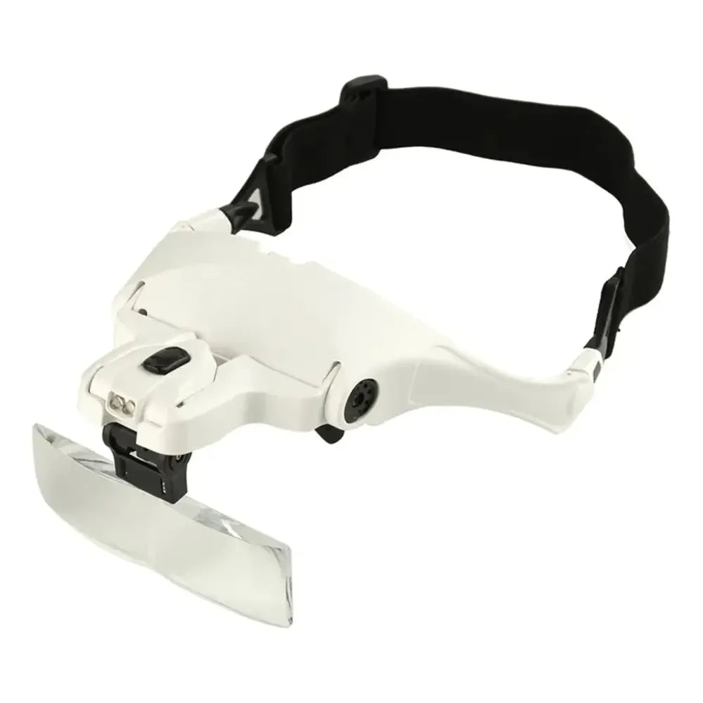 Vincha Lupa Luz Led Ajustable Multiuso 5 Lentes Manos Libres