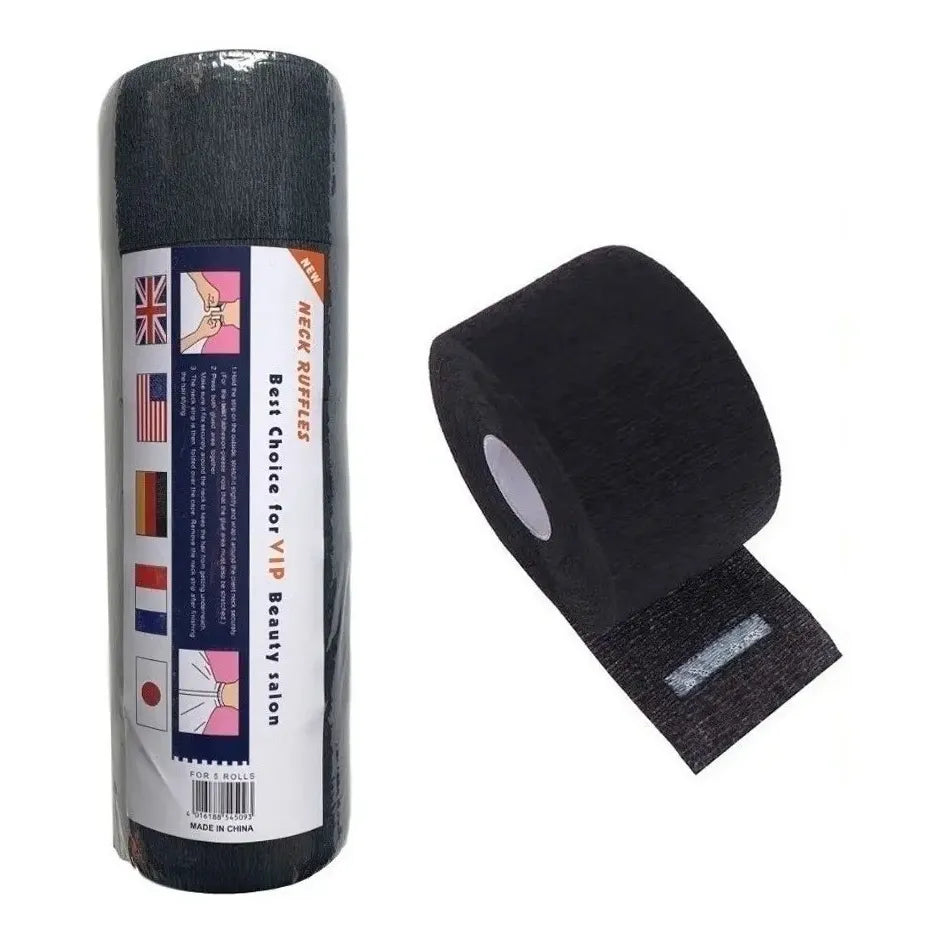 5 Papel Para Cuello Barberia Peluqueria Barber Negro