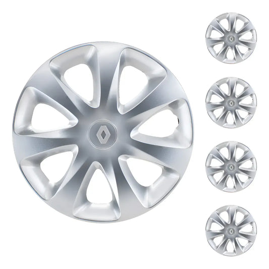 Juego X4 Tasas Adaptable Renault Clio Mio 13 Pulgadas C/logo