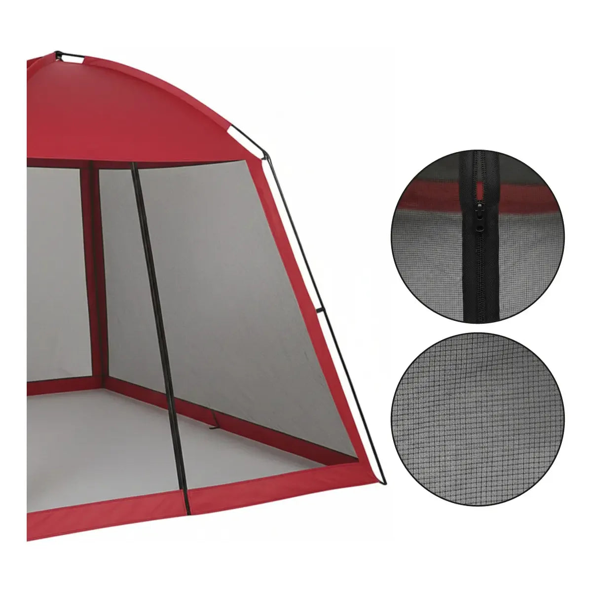 Carpa Gazebo De Facil Armado Dakota 300x300x190cm Color Rojo