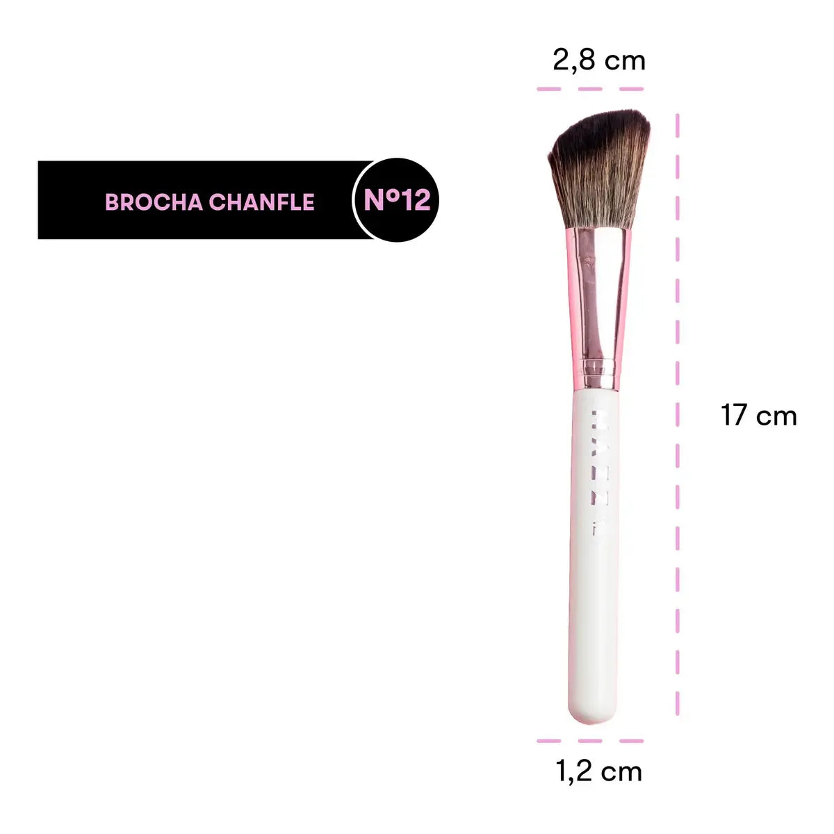 Brocha Contorno Mazz Make Up Biselada Pelo Sintético Vegano