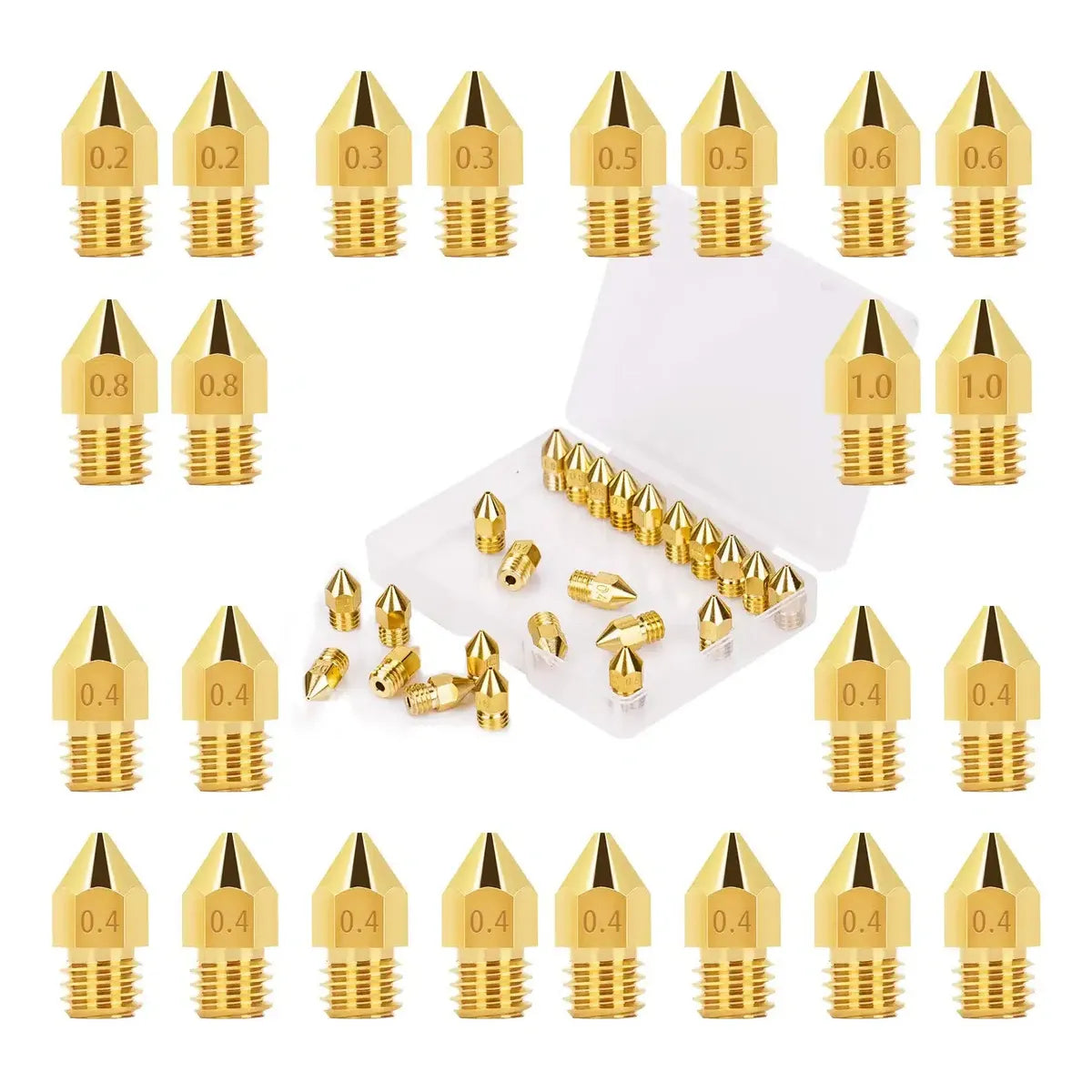Kit 24 Nozzles Para Impresora 3d Mk8 Extrusor Varias Medidas