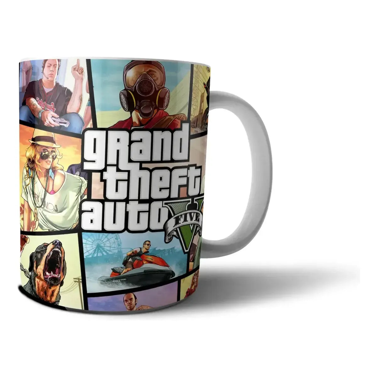 Taza De Ceramica - Gta 5 - Grand Theft Auto -video Juegos Blanco Gta V