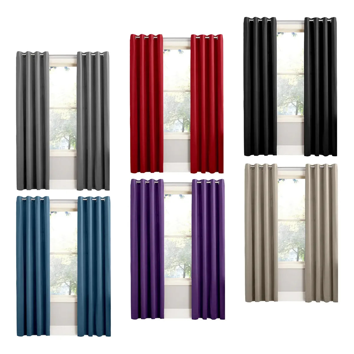 Cortina Blackout 2 Pieza Okaeri 2.3x1.4m Lino 100% Oscuridad