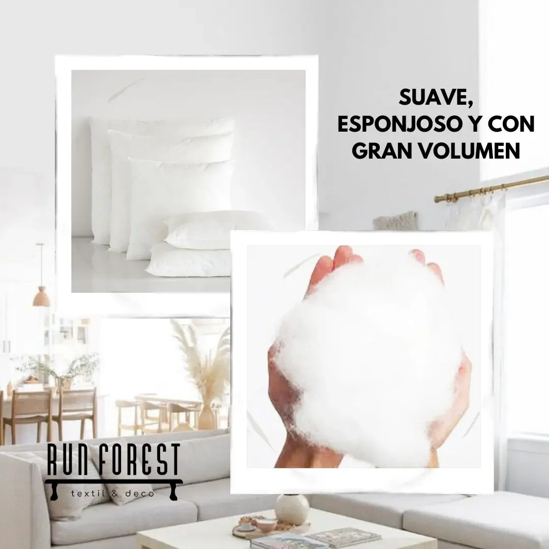 Relleno Almohadon 60x60 Vellon Siliconado 3 Unidades Color FRISELINA