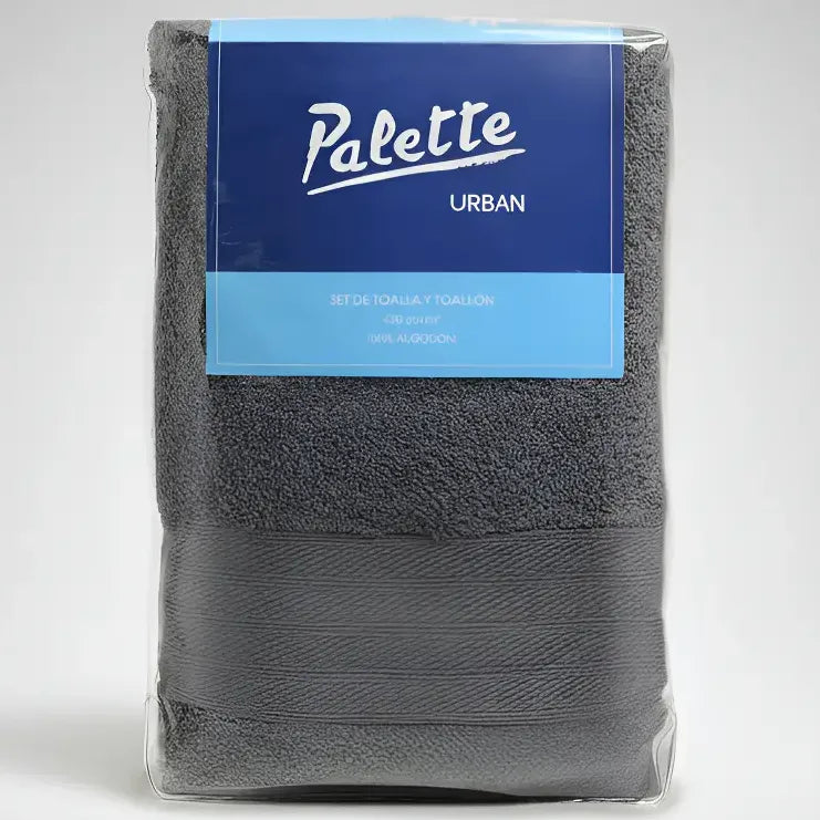 Juego Toalla Y Toallon Palette Urban 420 Gr 100% Algodon