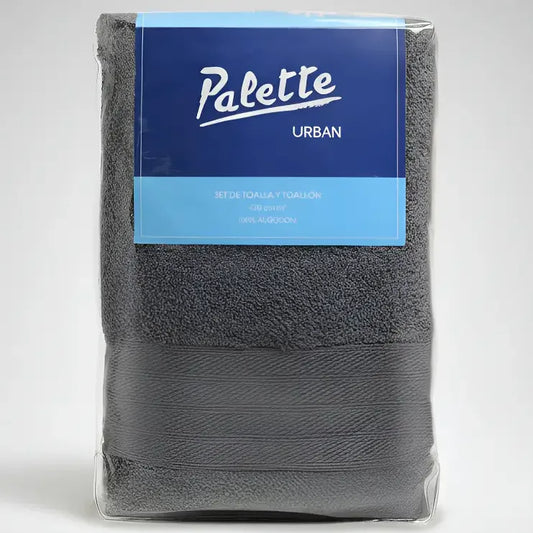 Juego Toalla Y Toallon Palette Urban 420 Gr 100% Algodon