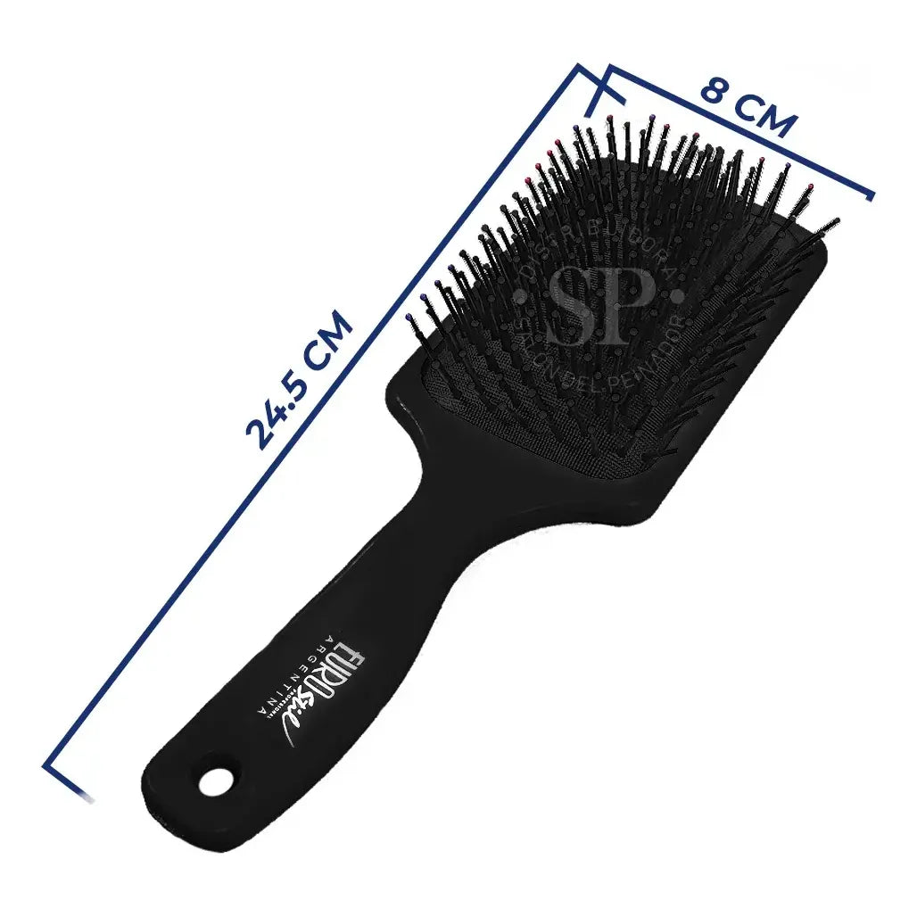 Eurostil Cepillo Raqueta Neumático Negro Peinado Pelo 50156