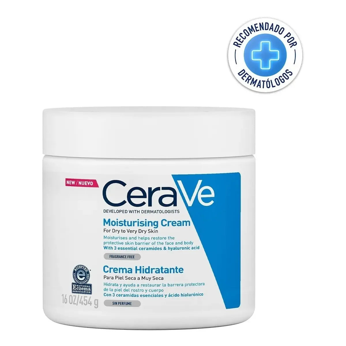 Cerave Crema Hidratante Pote X 454 Gramos Fragancia Sin fragancia