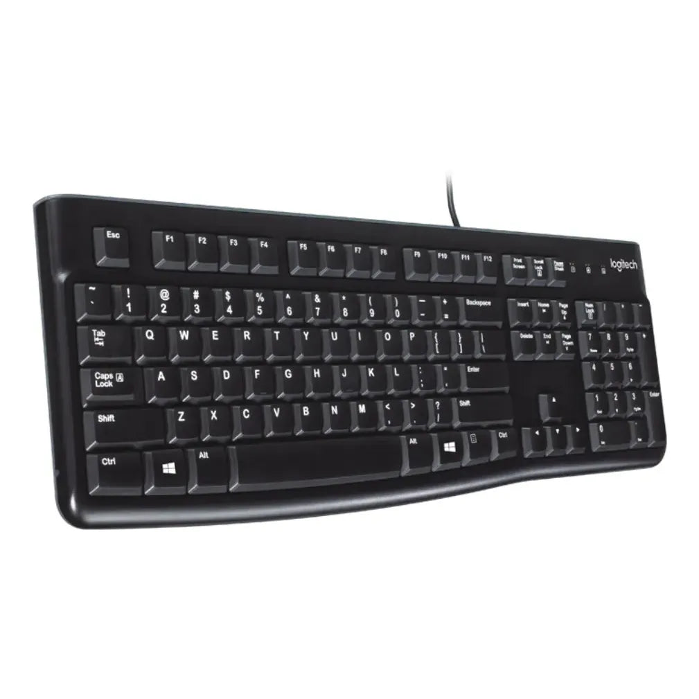 Teclado Logitech QWERTY Membrana inglés US color negro