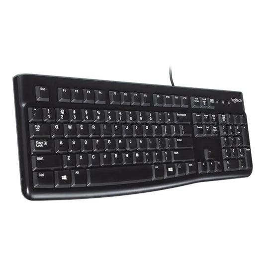 Teclado Logitech QWERTY Membrana inglés US color negro