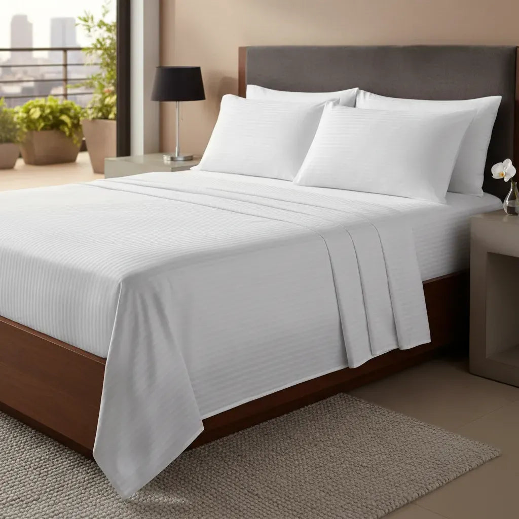 Juego Sabanas 2 1/2 Pz Linea Dobby Hotel Microfibra