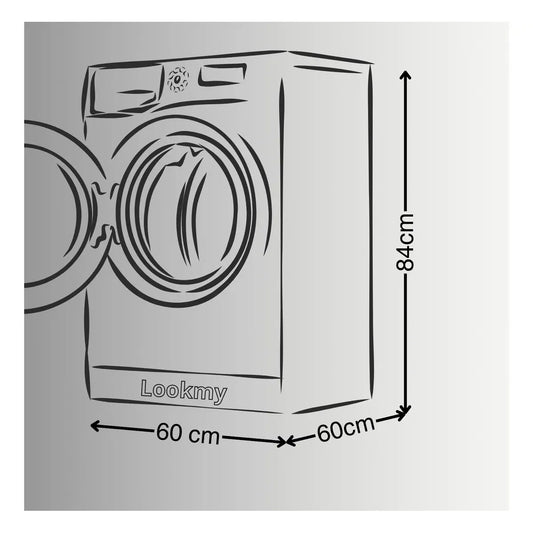 Funda Para Lavarropas Impermeable 60x60 Cm Gris | Cubre Lavarropas Exterior Lookmy | Funda Lavarropas Frontal Con Ajuste |