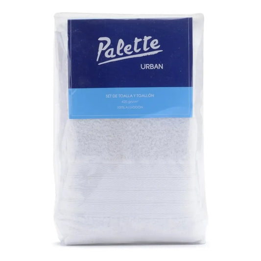 Juego Toalla Y Toallon Palette Urban 420 Gr 100% Algodon