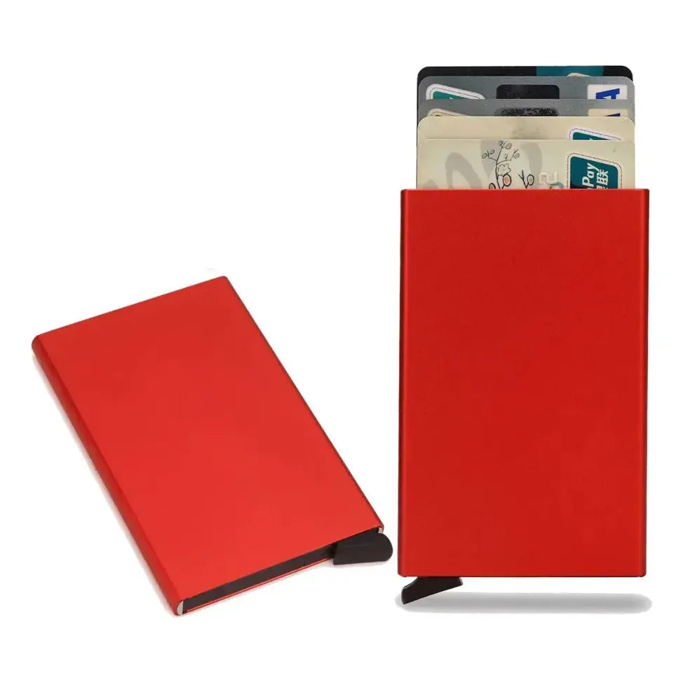 Tarjetero Automatico 5 Colores Aluminio Rfid Protection