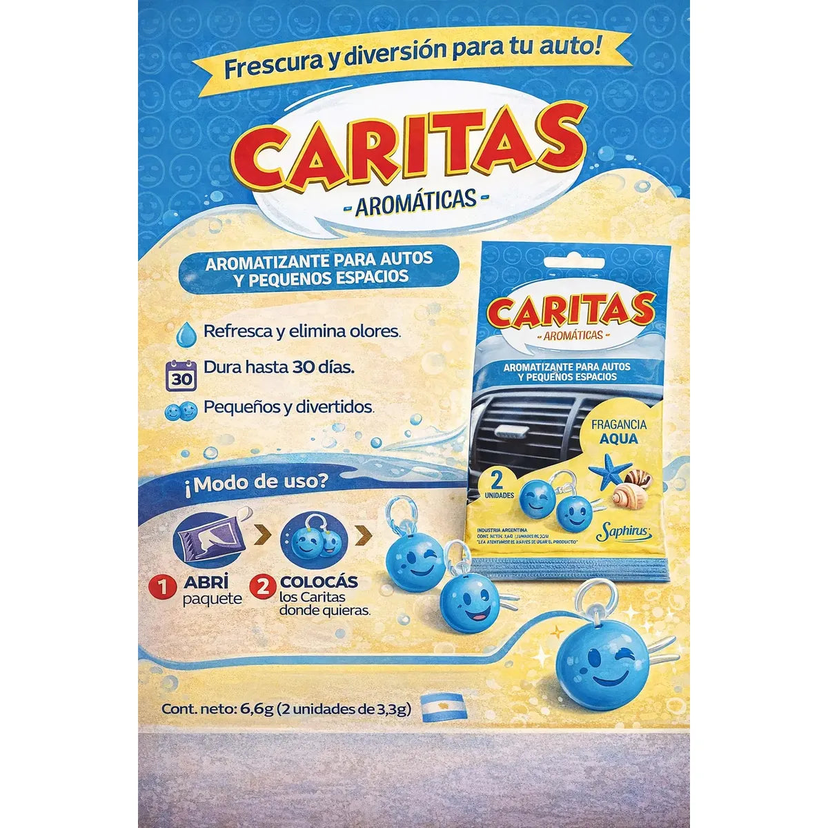 Aromatizador Auto Saphirus Aromatizante Vehiculo Route 66 X2