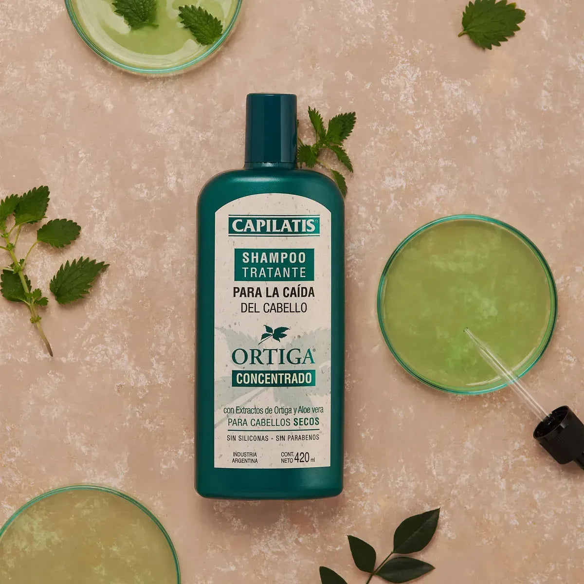 Capilatis Shampoo Tratante Secos X 420ml Ortiga Concentrado