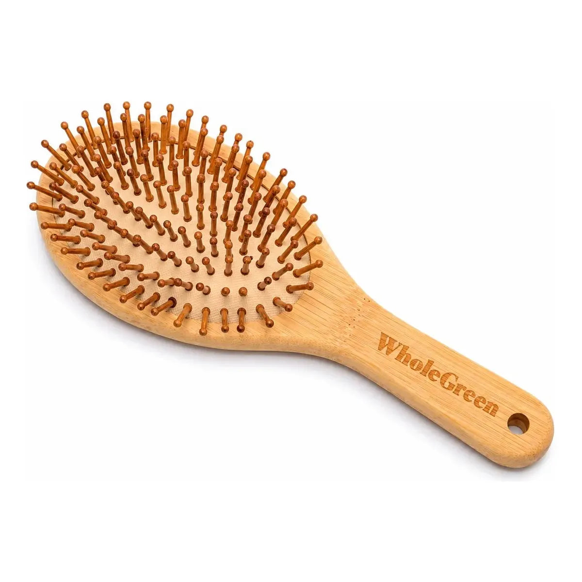 Cepillo De Pelo Bambú Whole Green De Madera Biodegradable
