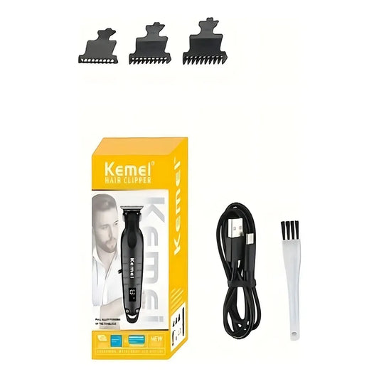 Cortadora de Pelo Inalámbrica Kemei KM 2293 Acero Inoxidable Negro